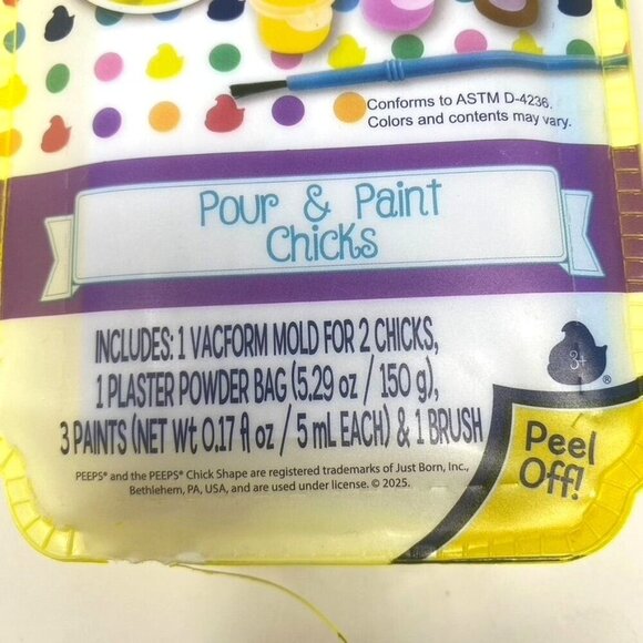 Peeps Pour N Paint Bunnies or Chicks DIY Art Crafts Kits Kids - Picture 8 of 14